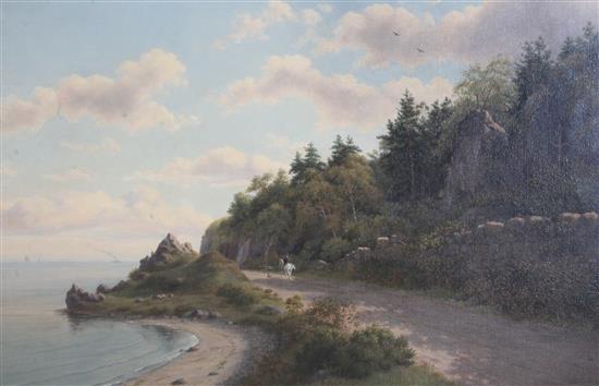 Robert George Kelly, oil on canvas On the river, Wigtonshire(-0